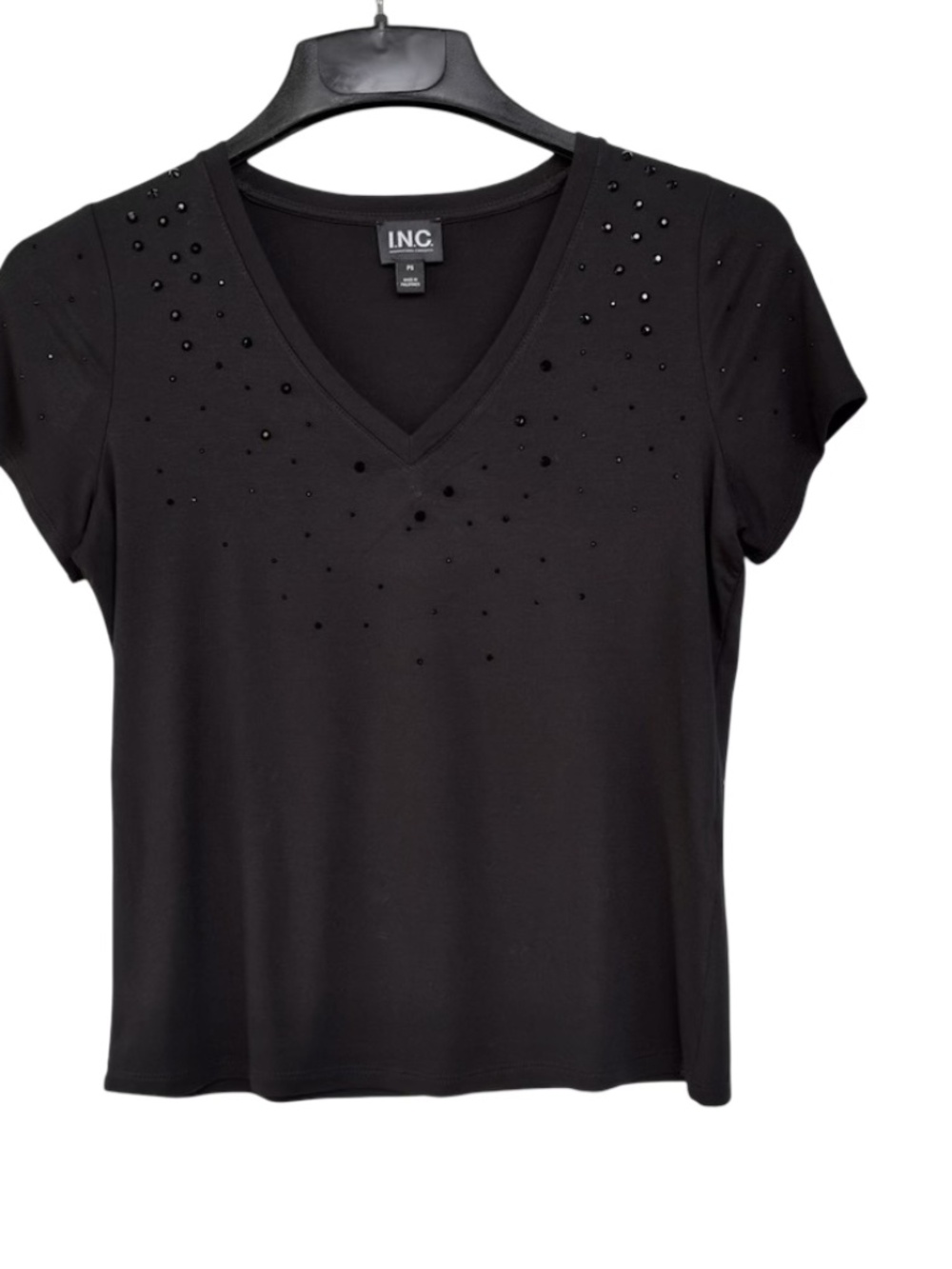 INC Beaded Black Top